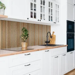 Panneau autocollant 100x50 cm Planches en bois lamelles 1 pcs-Tulup