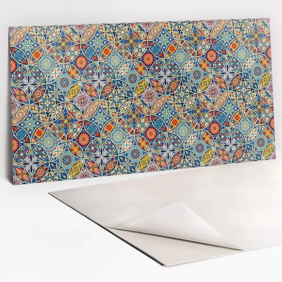 Panneau autocollant 100x50 cm roues orientales 1 pcs-Tulup