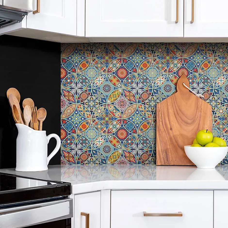 Panneau autocollant 100x50 cm roues orientales 1 pcs-Tulup