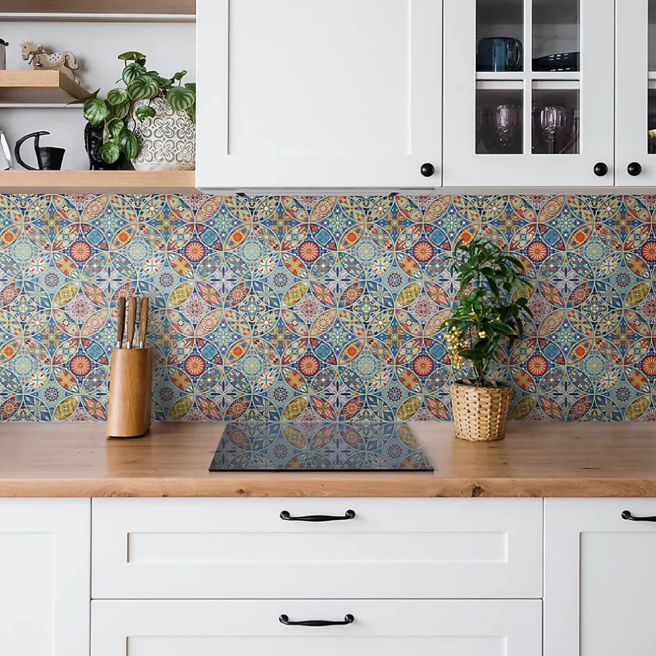 Panneau autocollant 100x50 cm roues orientales 1 pcs-Tulup