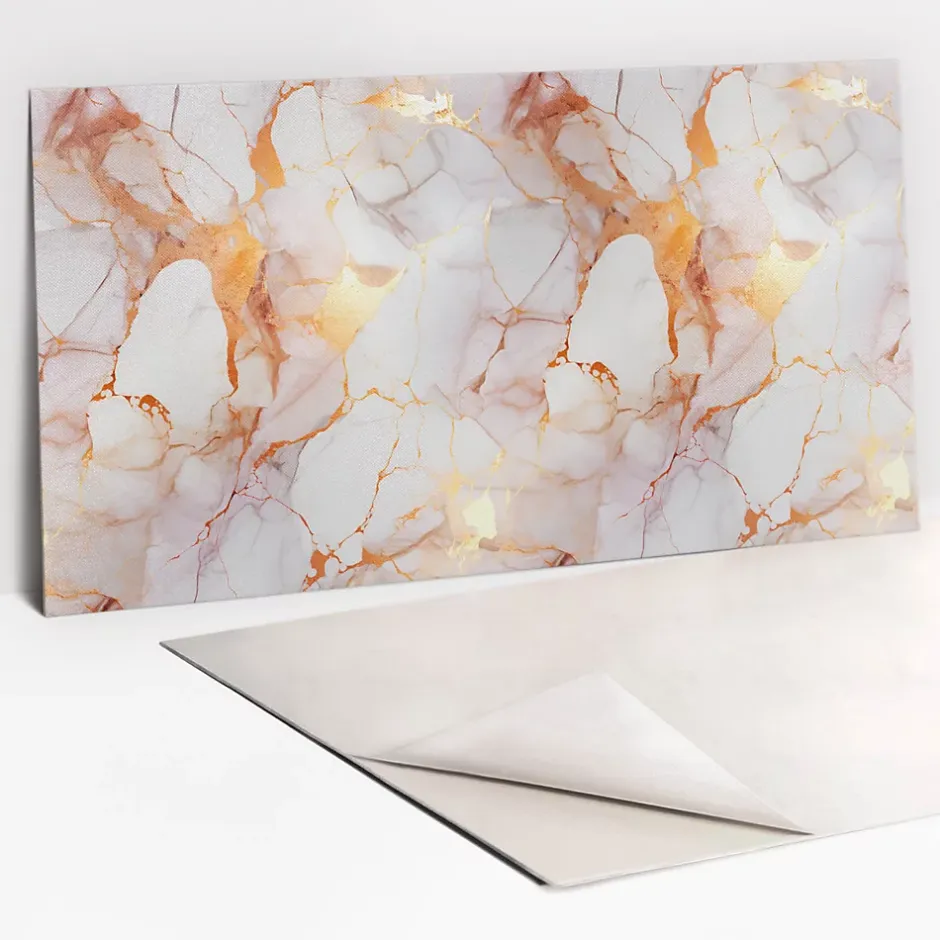Panneau autocollant 100x50 cm marbre doré 1 pcs-Tulup Clearance