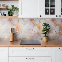 Panneau autocollant 100x50 cm marbre doré 1 pcs-Tulup Clearance