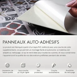 Panneau autocollant 100x50 cm marbre doré 1 pcs-Tulup Clearance