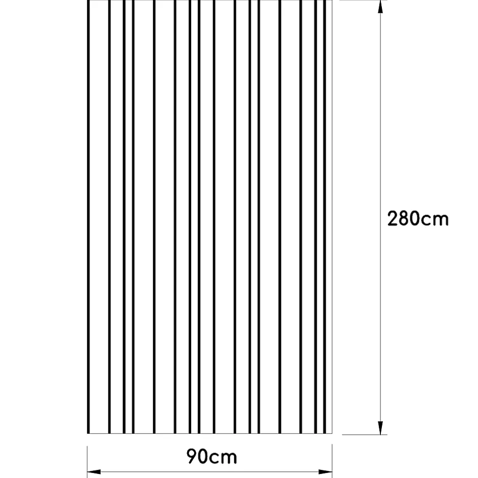 Foge Panneau Boa en MDF fond noir, tasseaux décor chêne Saragosse L. 280 x l 90 cm, ép. 2,1 cm