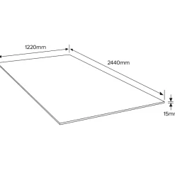 Panneau contreplaqué de coffrage - 244 x 122 cm, ép.15 mm (vendu au panneau)- Sale