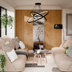 Radex Panneau décoratif à lamelles Python en mdf imitation chêne 275X60 cm