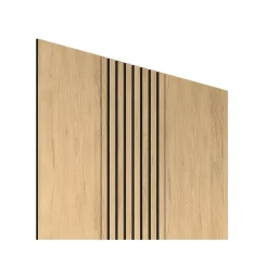 Panneau décoratif à lamelles Python en mdf imitation chêne fond noir 275X90 cm-Radex Best