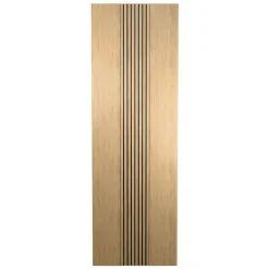 Panneau décoratif à lamelles Python en mdf imitation chêne fond noir 275X90 cm-Radex Best