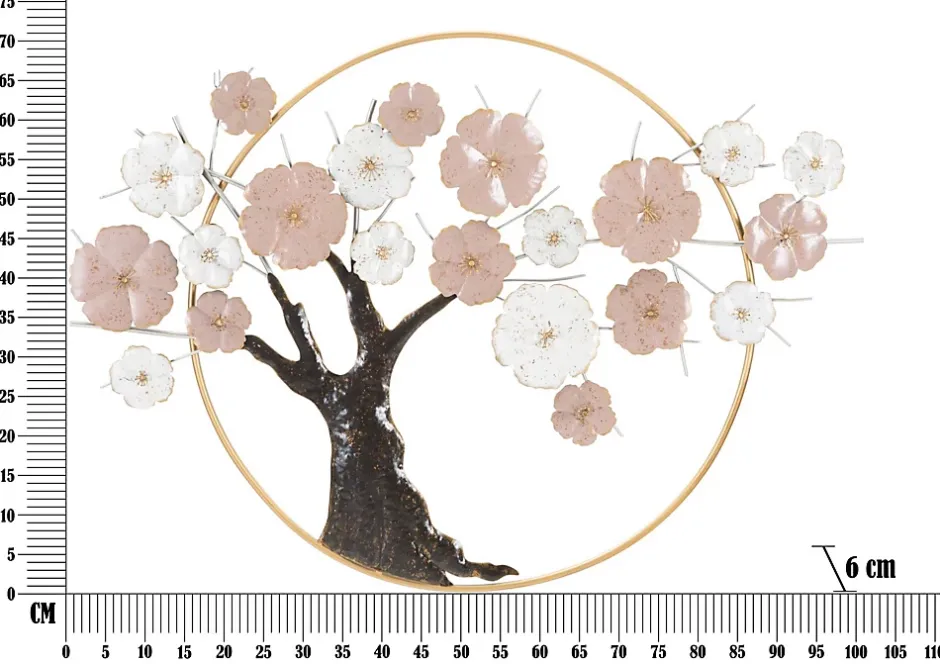 Panneau décoratif 3D en métal multicolore cm 101x6x72-Mauro Ferretti Best