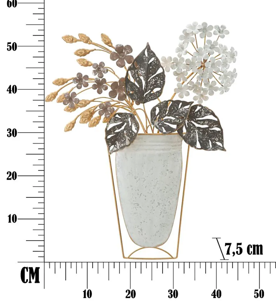 Mauro Ferretti Panneau décoratif 3D en métal multicolore cm 45,5x7,5x53