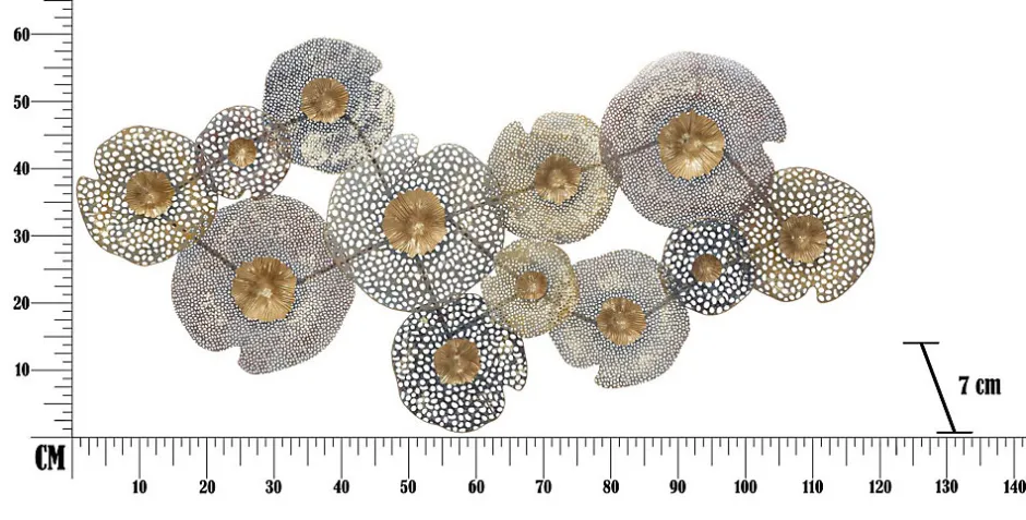 Mauro Ferretti Panneau décoratif 3D en métal multicolore cm 119x7x59,5