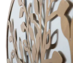 Mauro Ferretti Panneau décoratif 3D en métal doré et miroir arbre cm 120x2x60