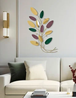 Panneau décoratif en feuilles 3D cm 59x3,8x98,4-Mauro Ferretti