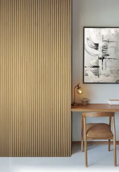 Foge Panneau décoratif fraisé Caiman effet chêne L.280x l.60cm Ep. 1,5cm