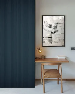 Panneau décoratif fraisé Caiman bleu L.280x l.60cm Ep. 1,5cm-Foge