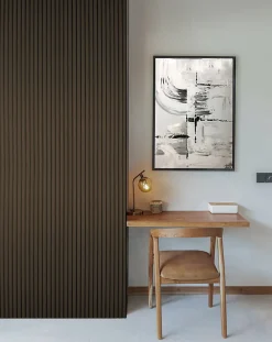 Panneau décoratif fraisé Caiman effet noyer L.280x l.60cm Ep. 1,5cm-Foge Best