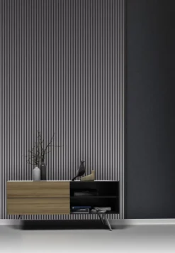 Foge Panneau décoratif fraisé Caiman gris L.280x l.60cm Ep. 1,5cm