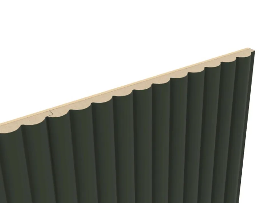 Foge Panneau décoratif fraisé Caiman vert foncé L.280x l.60cm Ep. 1,5cm