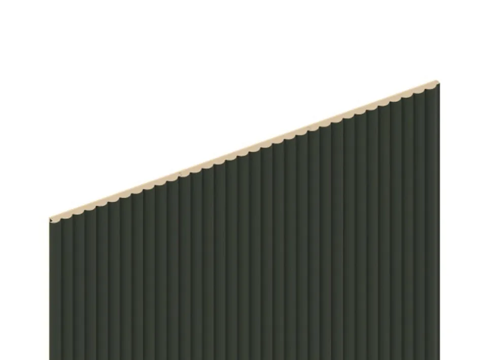 Foge Panneau décoratif fraisé Caiman vert foncé L.280x l.60cm Ep. 1,5cm