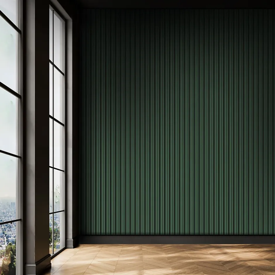 Foge Panneau décoratif fraisé Caiman vert foncé L.280x l.60cm Ep. 1,5cm