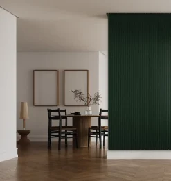 Panneau décoratif fraisé Serval vert foncé L.280x l.60cm Ep. 1,5cm-Foge Clearance