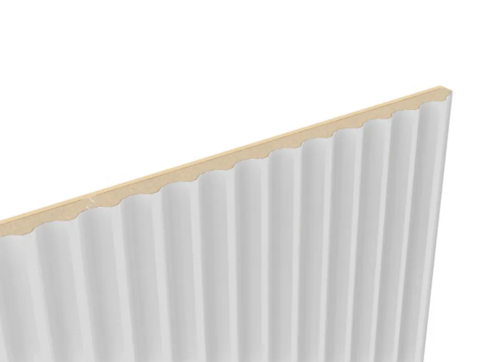 Panneau décoratif fraisé Serval blanc L.280x l.60cm Ep. 1,5cm-Foge New