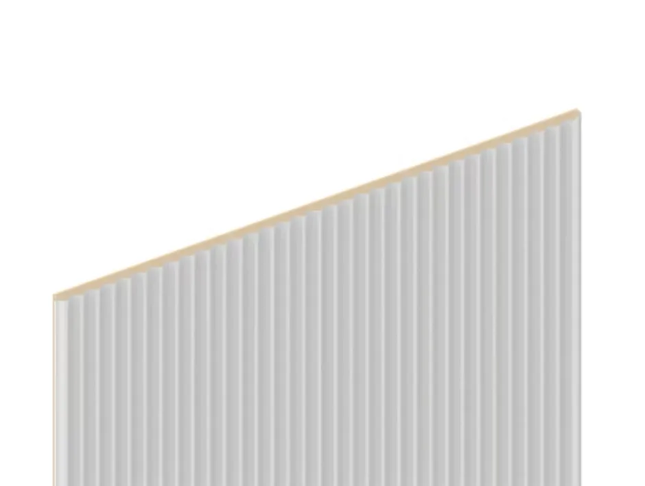 Panneau décoratif fraisé Serval blanc L.280x l.60cm Ep. 1,5cm-Foge New