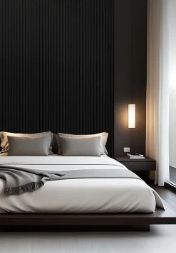 Foge Panneau décoratif fraisé Serval noir L.280x l.60cm Ep. 1,5cm