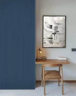 Foge Panneau décoratif fraisé Serval bleu L.280x l.60cm Ep. 1,5cm