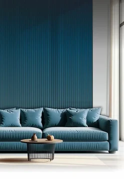 Foge Panneau décoratif fraisé Serval bleu L.280x l.60cm Ep. 1,5cm