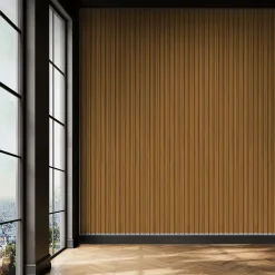 Panneau décoratif fraisé Serval effet noyer L.280x l.60cm Ep. 1,5cm-Foge Outlet