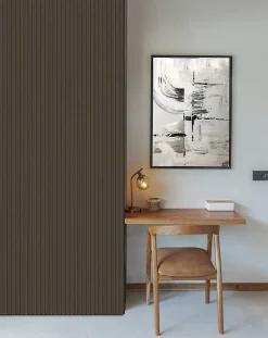 Panneau décoratif fraisé Serval effet noyer L.280x l.60cm Ep. 1,5cm-Foge Outlet