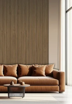 Panneau décoratif fraisé Serval effet noyer L.280x l.60cm Ep. 1,5cm-Foge Outlet