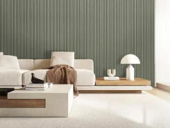 Panneau décoratif fraisé Wallaby vert olive L.280x l.60cm Ep. 1,5cm-Foge Online