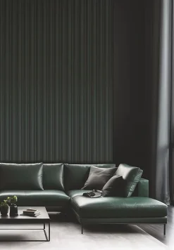 Panneau décoratif fraisé Wallaby vert foncé L.280x l.60cm Ep. 1,5cm-Foge New