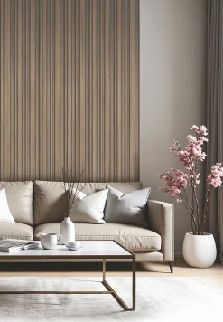 Foge Panneau décoratif fraisé Wallaby effet noyer L.280x l.60cm Ep. 1,5cm