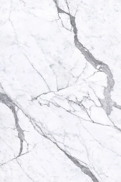 Divina Home Panneau décoratif grès cérame effet marbre, lot de 6, PVC 4,3m², finition UV, 120x60 cm, blanc