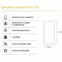 Divina Home Panneau décoratif grès cérame effet marbre, lot de 6, PVC 4,3m², finition UV, 120x60 cm, beige