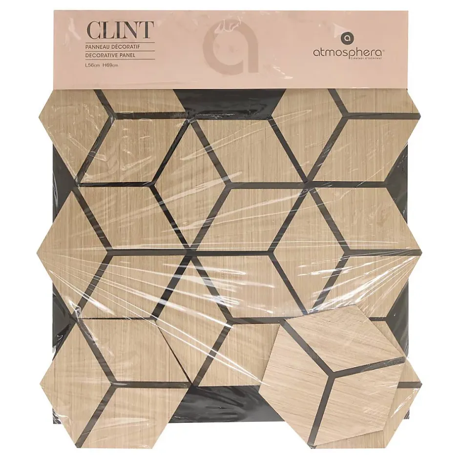 Atmosphera Créateur D'Intérieur Panneau décoratif mural Clint beige 56x69cm - Atmosphera