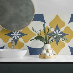 Panneau Décoratif Mural 120x60 cm Motif Mandala Floral 1 pièce-Wallfluent