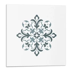 Panneau Décoratif Mural 50x50 cm Motif Floral Symétrique 4 pièces-Wallfluent Best