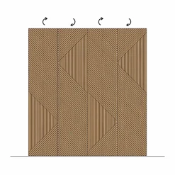 Panneau décoratif Odin en MDF(m) décor chêne Saragosse L. 260 x l. 60 cm, ép. 8 mm-Foge Hot