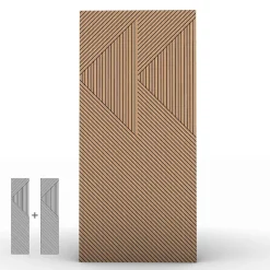 Panneau décoratif Odin en MDF(m) décor chêne Saragosse L. 260 x l. 60 cm, ép. 8 mm-Foge Hot