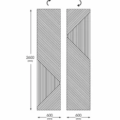 Panneau décoratif Odin en MDF(m) décor chêne Saragosse L. 260 x l. 60 cm, ép. 8 mm-Foge Hot