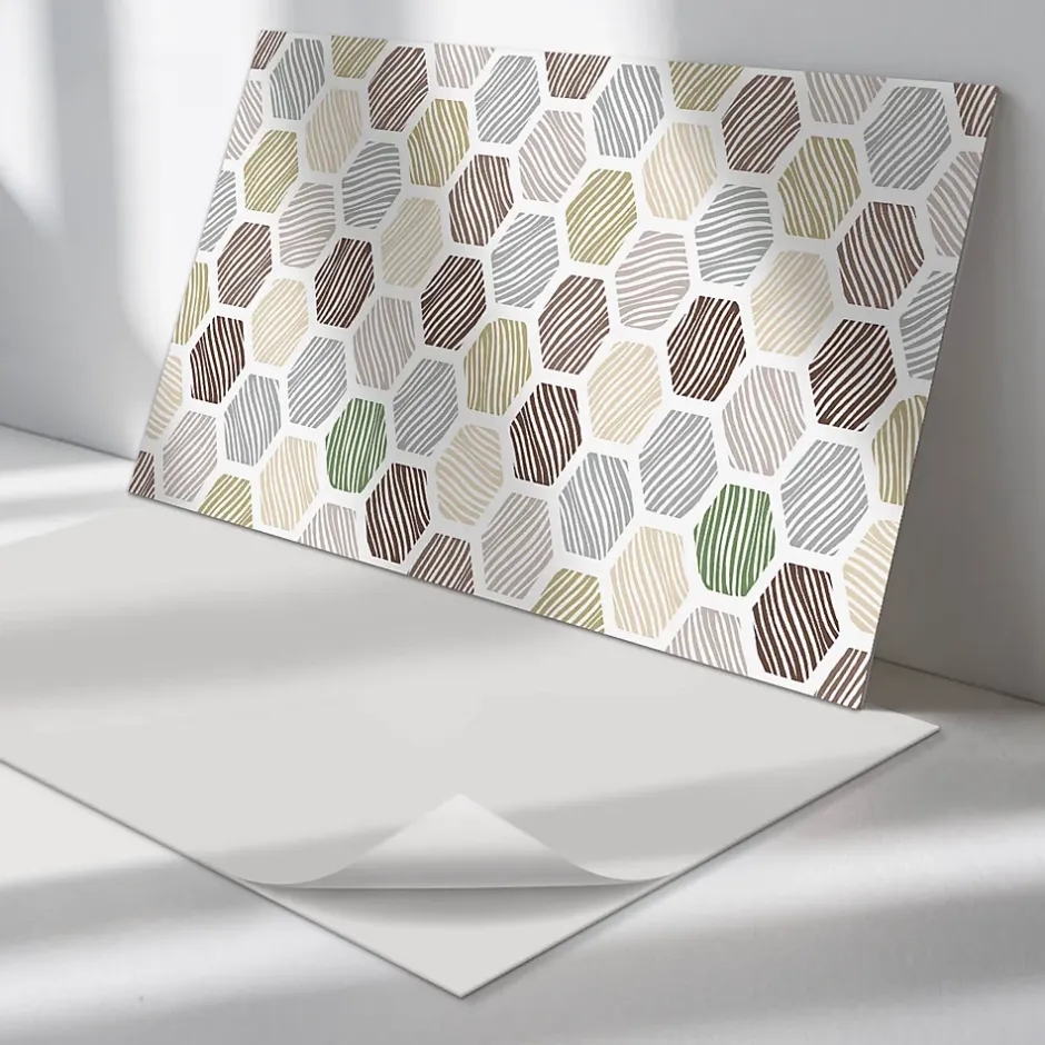 Panneau Décoratif 100x50 cm Géométrie Dans Les Carrés 1 pièce-Wallfluent Sale