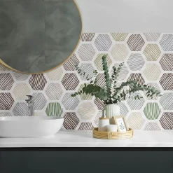 Panneau Décoratif 120x60 cm Géométrie Dans Les Carrés 1 pièce-Wallfluent Clearance