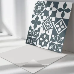 Panneau Décoratif 50x50 cm Motifs Géométriques En Carreaux 4 pièces-Wallfluent