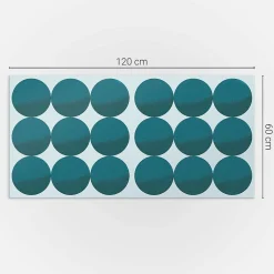 Panneau Décoratif 120x60 cm Géométrie Des Cercles Et Des Carrés 1 pièce-Wallfluent Outlet