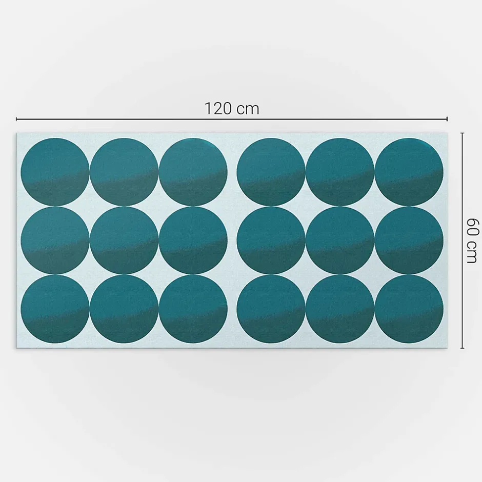 Panneau Décoratif 120x60 cm Géométrie Des Cercles Et Des Carrés 1 pièce-Wallfluent Outlet