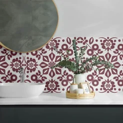 Panneau Décoratif 100x50 cm Motif Végétal Avec Ornements 1 pièce-Wallfluent Online